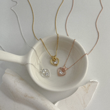 H for Heart Cubic Sterling Silver Necklace - Hermia