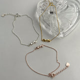 Simple Ribbon Sterling Silver Chain Bracelet - Allia