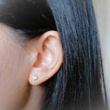 14K Gold Cubic Stud (Single Stud)