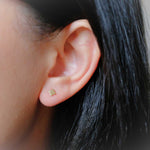 Lucky Clover 14K Gold Stud Earring