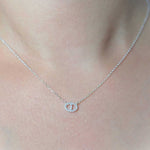 Classy Oval Cubic Sterling Silver Necklace