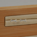 Cross Ribbon Sterling Silver Stud Earrings - Eva