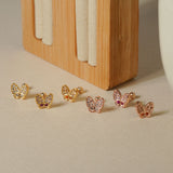 Butterfly Cubic Gold Vermeil Piercing Stud - Carli (Single Stud)