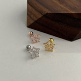 Snowy Star Cubic Piercing Earring (Single Stud)