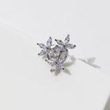 Marquise Flower Sterling Silver Maria Ear Cuff