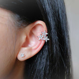 Marquise Flower Sterling Silver Maria Ear Cuff