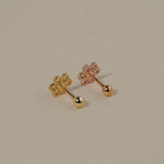 Daisy Beaded Flower 14K Gold Vermeil Pierced Earring