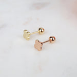 Lucky Clover 14K Gold Stud Earring