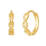 Anchor Chain 14K Gold One-Touch Earring