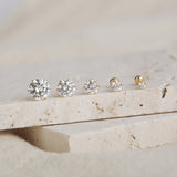 14K Gold Cubic Stud (Single Stud)