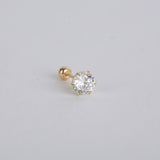 14K Gold Cubic Stud (Single Stud)