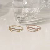 Cubic 14K Gold Ring with Chain